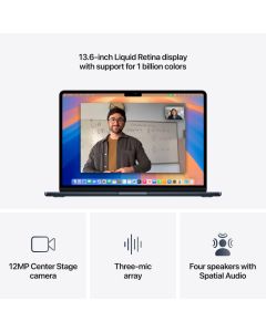 13-inch MacBook Air: Apple M4 chip with 10-core CPU and 8-core GPU, 256GB SSD - Midnight