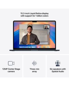 15-inch MacBook Air: Apple M4 chip with 10-core CPU and 10-core GPU, 256GB SSD - Midnight